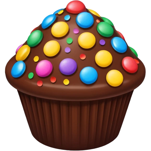 brigadeiro with large colorful confetti, transparent background emoji