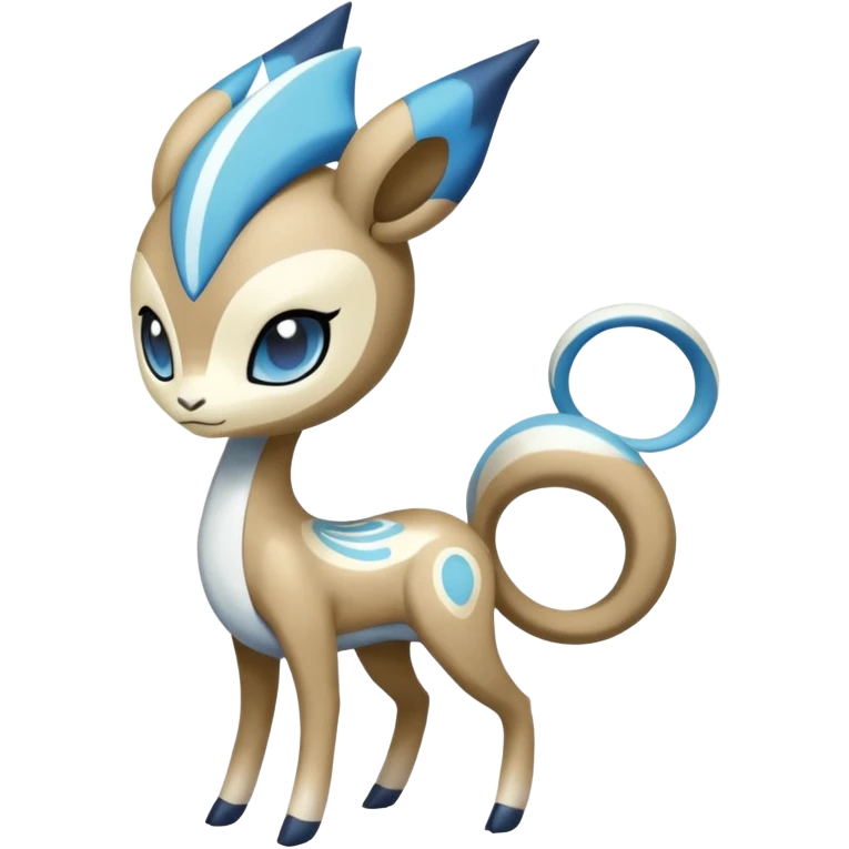 Cool epic legendary slender elegant cute handsome realistic Meloetta-Inteleon-Gabite-Pokémon-Fakémon-fusion-hybrid-creature emoji
