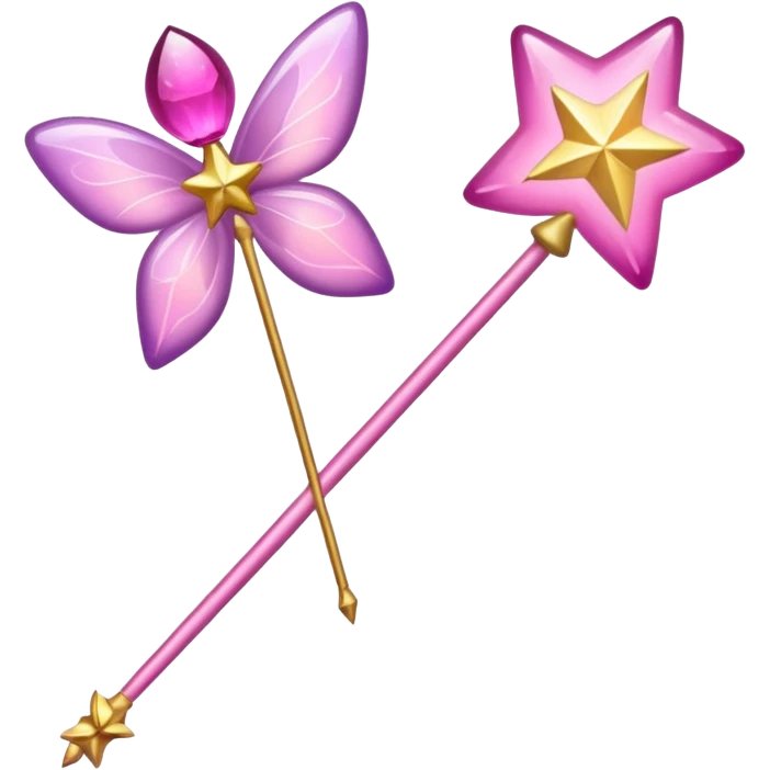 Fairy wand  pink emoji