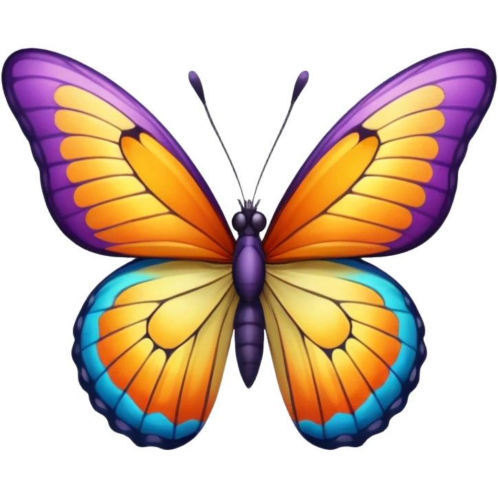 Farfalla con ala storta emoji