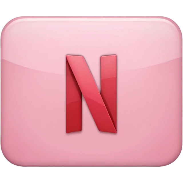 Netflix aesthetic "N" logo in pastel pink emoji