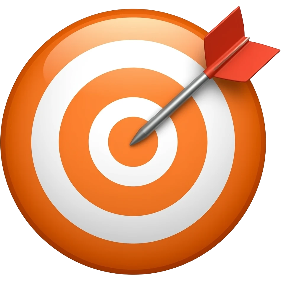 Target laranja emoji