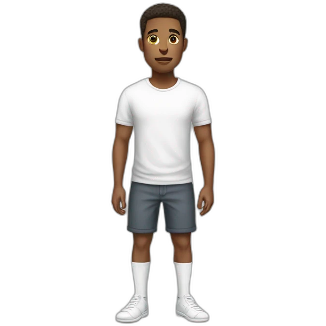 Men in White socks no shoes emoji