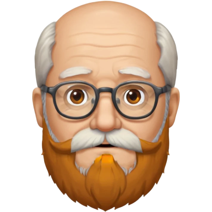  portrait of old man with big, scruffy beard wearing glasses emoji
