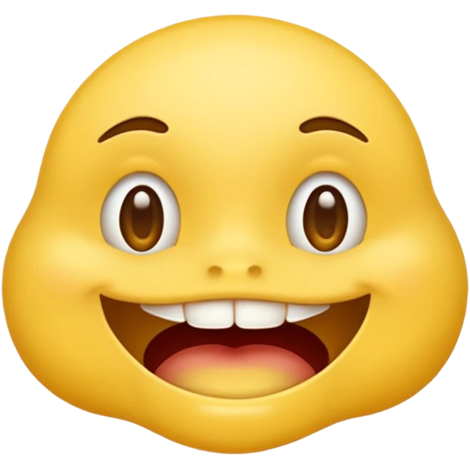 Classic yellow emoji biting bottom lip emoji