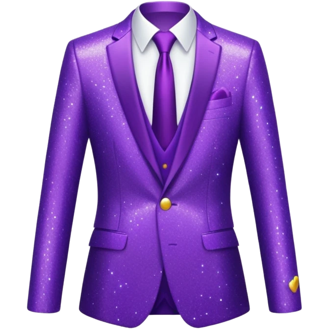 Purple Glitter suit emoji