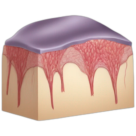 single hair follicle, anatomic illustration, histological cut emoji