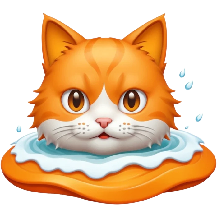 a bad kitty on the waves emoji