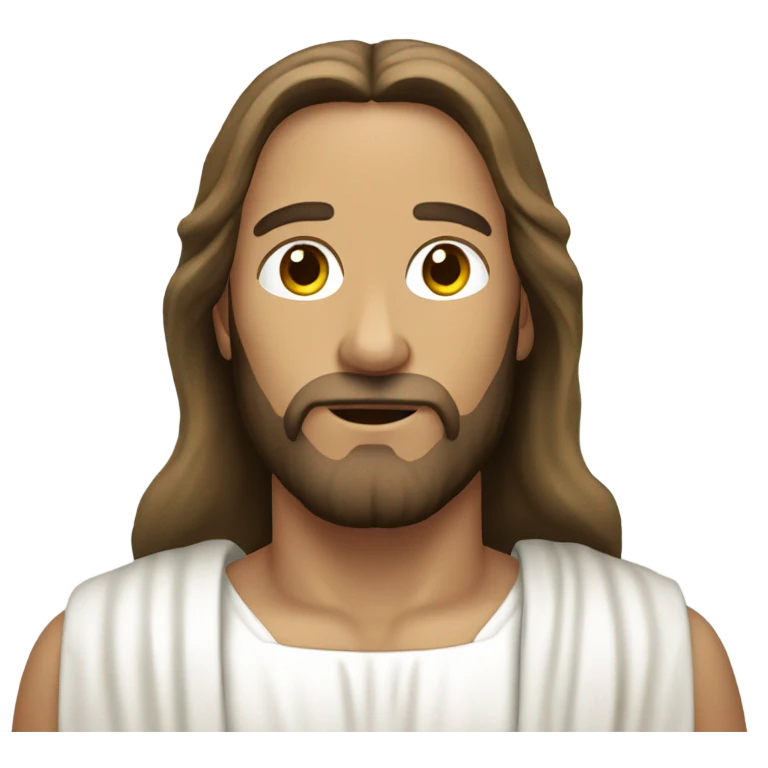 Jesus Christ dressed in white  emoji