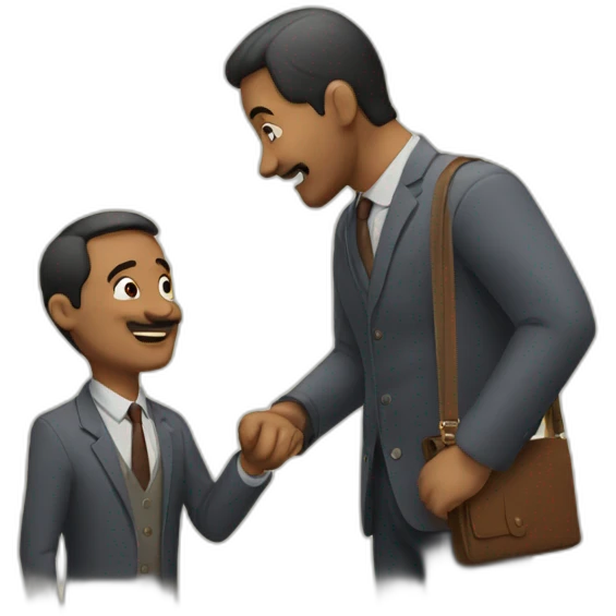 man teaching another man emoji