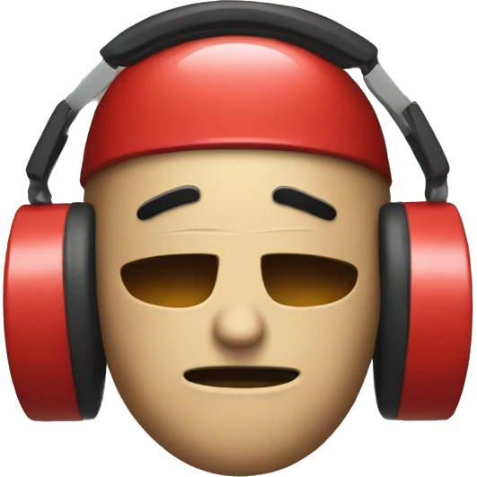 Bomb emoji with red headset emoji