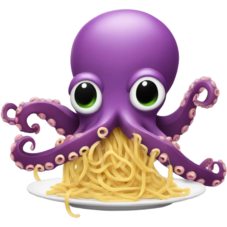 Octopus eating spaghetti  emoji