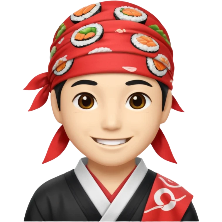 sushi master with bandana emoji