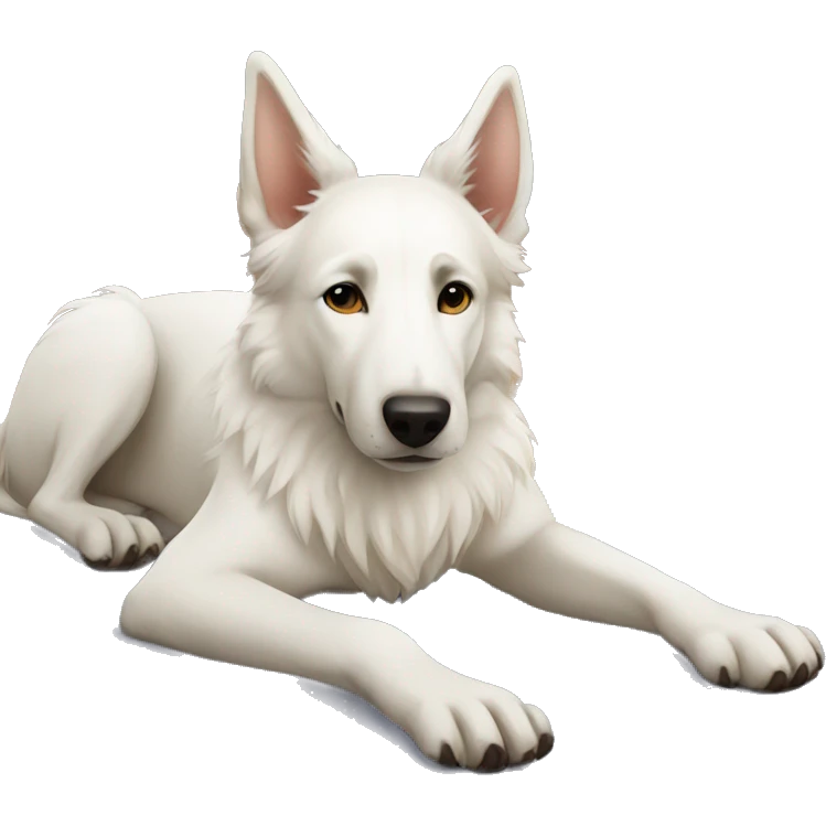 White shepherd doing yoga  emoji