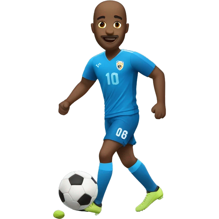 Soccer player with one leg emoji