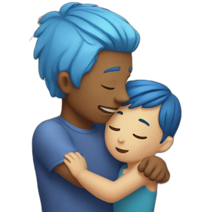 boy-with-blue-hair-pats-girlfriend's-head emoji