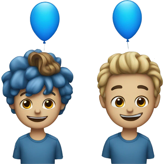 2 blue balloons emoji