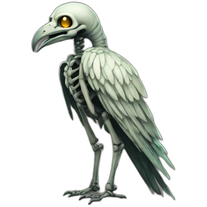 Egyptian eldritch skeleton bird of infinite darkness emoji