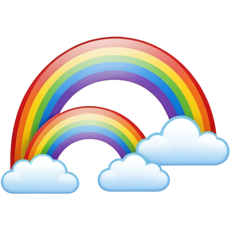 Double rainbow emoji