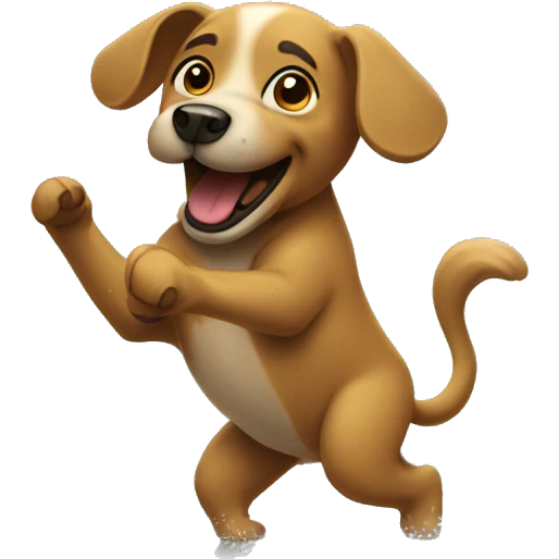 Dog dancing in the rain  emoji