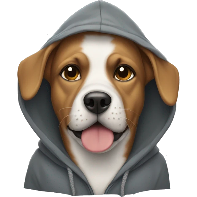 Dog with hoodie emoji