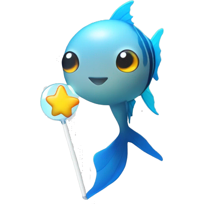 A fish holding a Straykids lightstick emoji