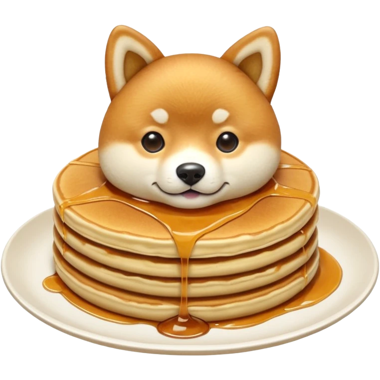 Shiba Jasper pancakes ice cream  emoji