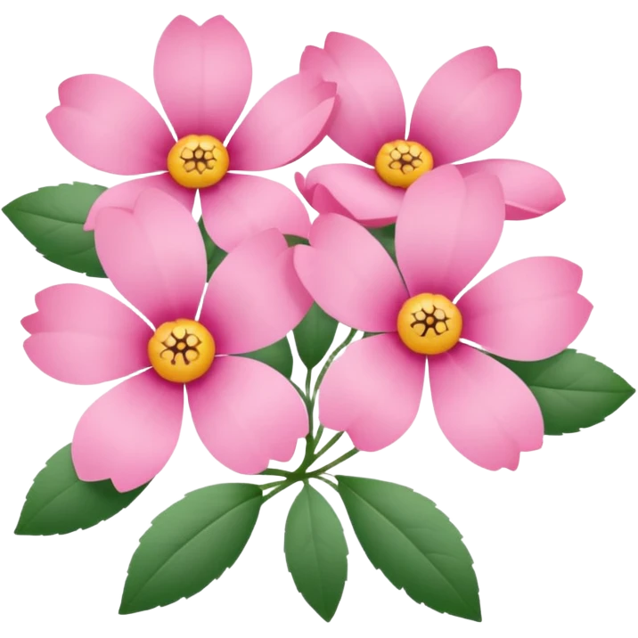 Polaroid photo of pink flowers emoji