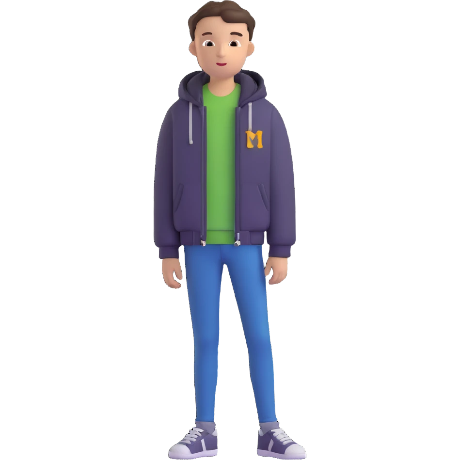 teenage boy wearing a jacket emoji
