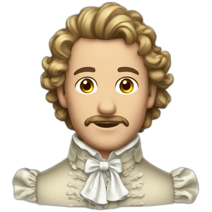 man with frilly lace cravat emoji