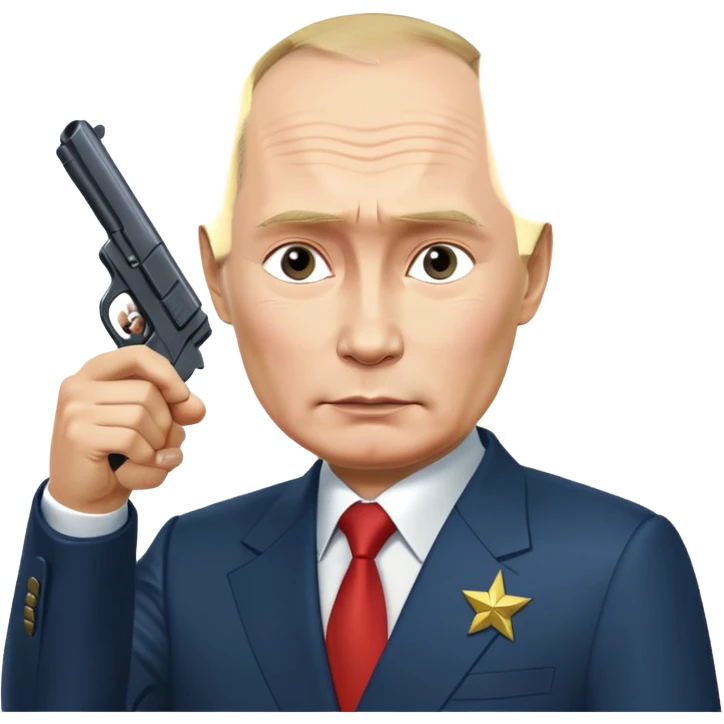 Путин наводит пистолет себе на висок emoji