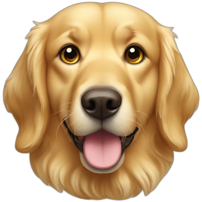 Golden retriver avec un œil  emoji