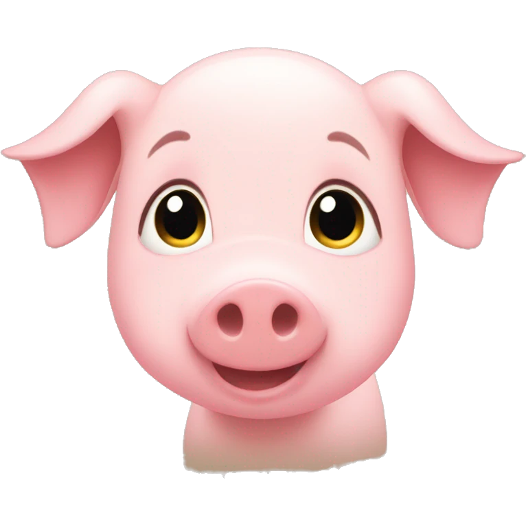 The shy piglet emoji