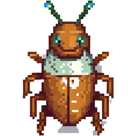 Tiny bug (cockroach) partying emoji