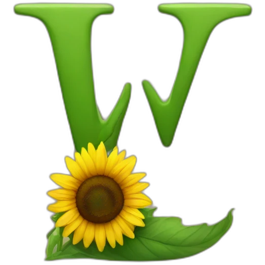 LETTER W SUNFLOWER emoji