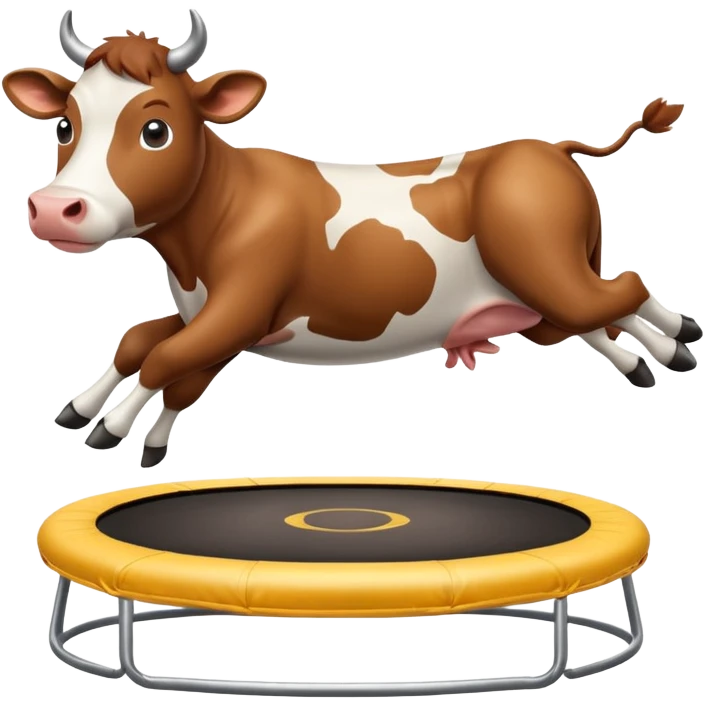 Cow on a trampoline ￼ emoji