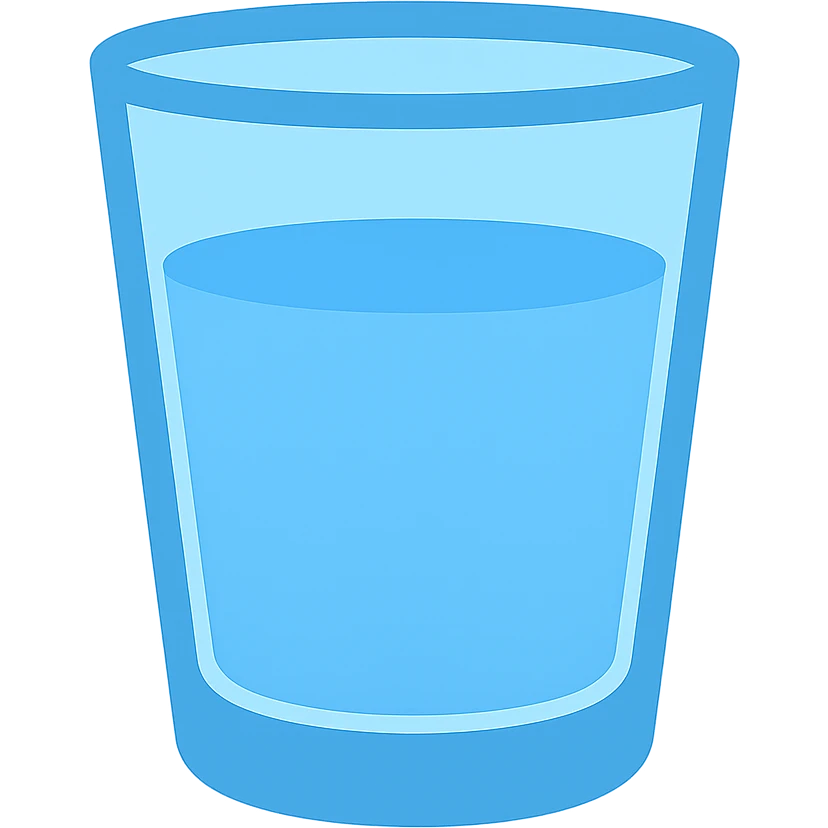 now with water emoji