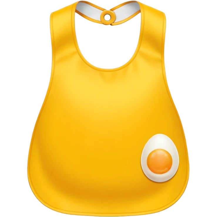 Yellow bib egg pattern emoji