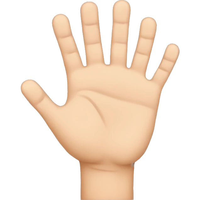 hand with 5 fingers emoji