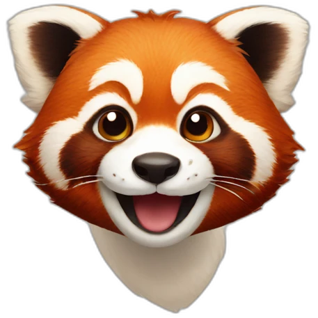 Happy red panda emoji