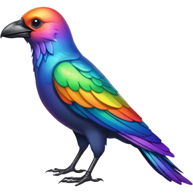 Rainbow crow emoji