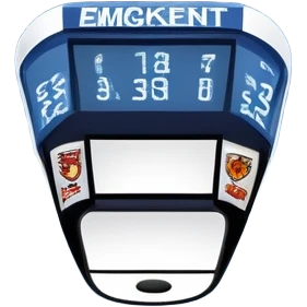 Please, make An icon featuring close-up shots of key hockey equipment: a hockey stick, puck, and skates. The background shows a packed stadium with cheering fans, bright arena lights, and an icy rink. Transparent background highlights the essentials of the game and the thrill of the sport. emoji