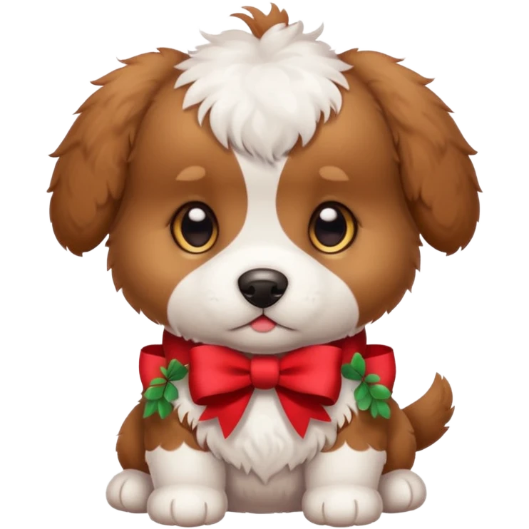 This puppy 🐶 with a bow emoji