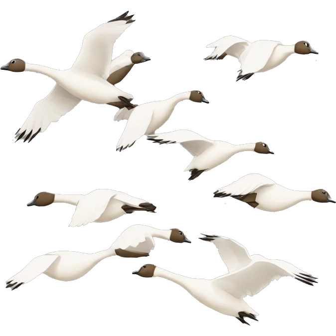 Geese flying in a V formation emoji