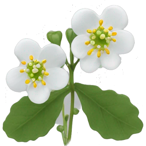 Diphylleia grayi flower  emoji