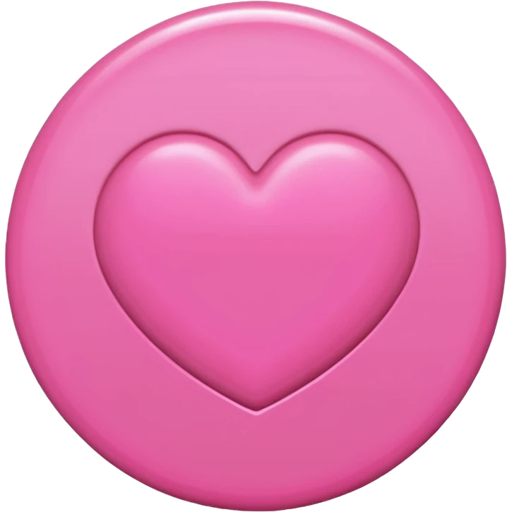 "Solid glossy pink circle emoji. No face or icons. Match color and 3D shine of Notion pink heart emoji (🩷)." emoji