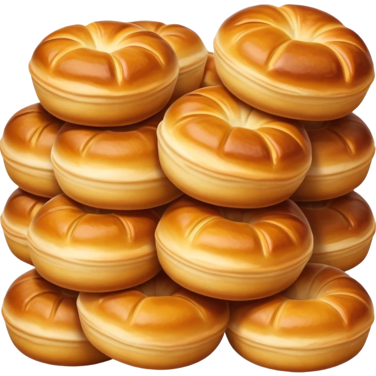 poğaça, golden brown Turkish pastry, simple and appetizing emoji