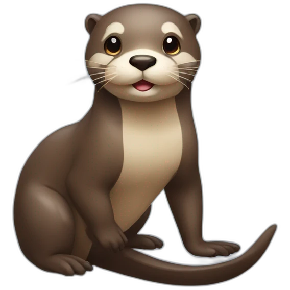 otter in gym emoji