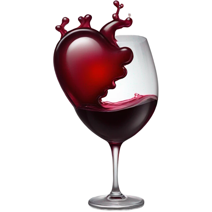 red wine heart emoji