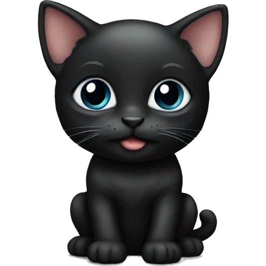 cute black kitten emoji